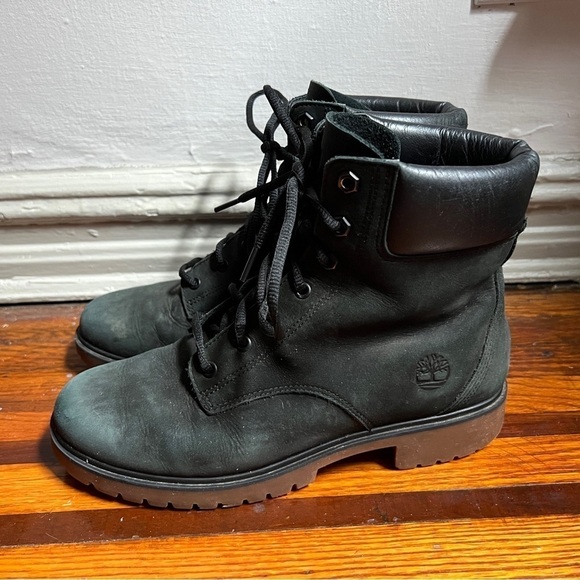 Timberland Women's 6" Premium Boot, Black Suede size 8.5 - Picture 4 of 8